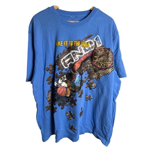 AND1 Take It To The Whole Basketball Puff Print Shirt Size 2XL - Picture 1 of 5